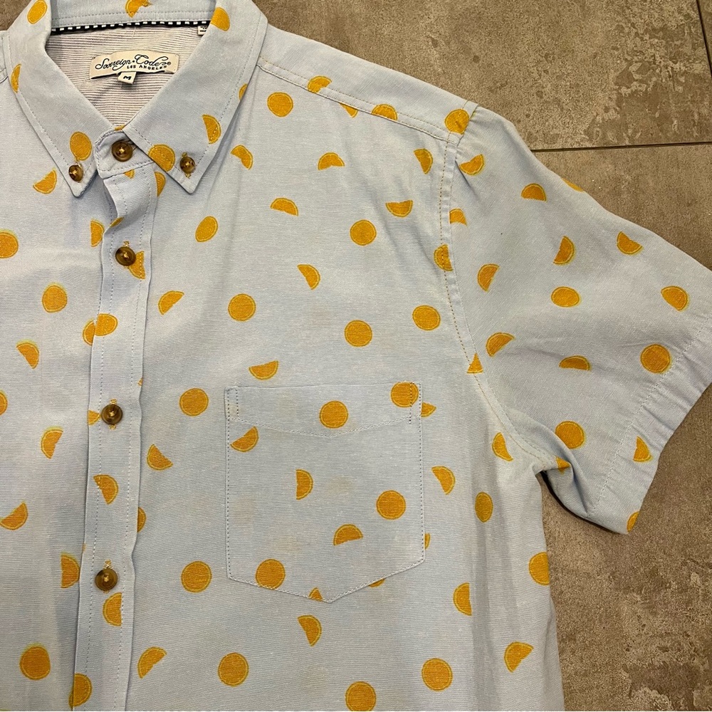 Sovereign Code Orange Slice Summer Button Down - image 3
